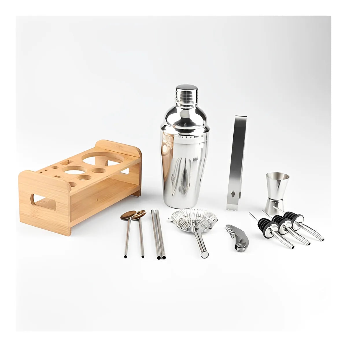 SET DE COCTELERIA ACERO 12 PCS