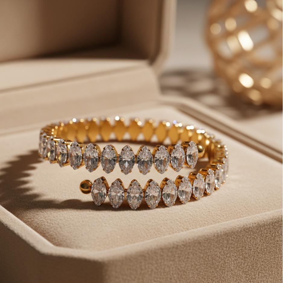 Brazalete de Lujo Circonio ELARA |ESENCIALES CURADOS 💎