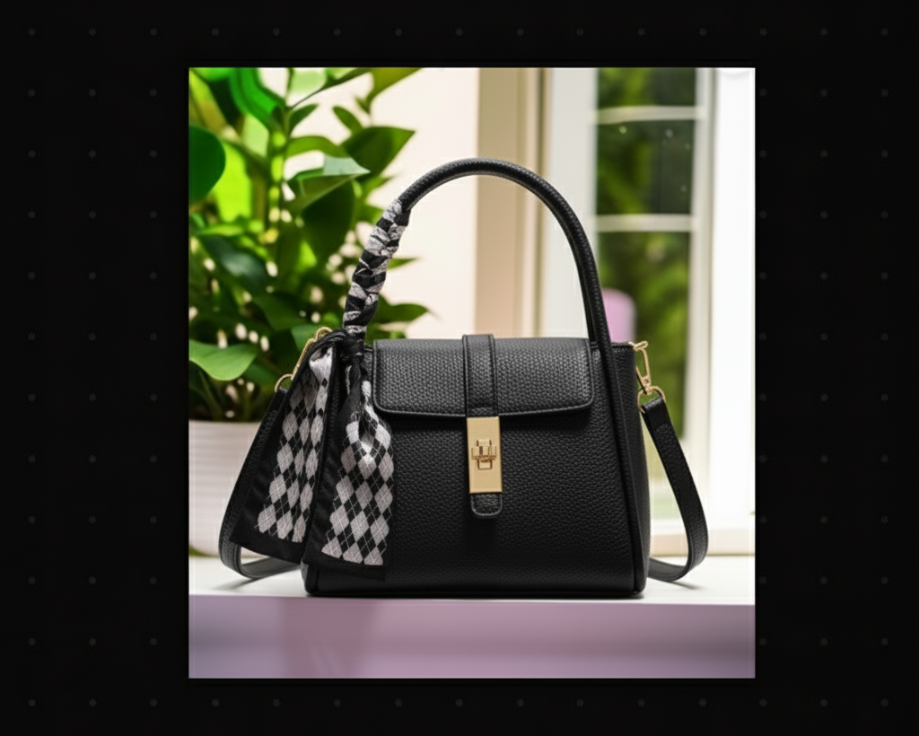 Mini Bolso Trapecio Clásico com lenço |ESENCIALES CURADOS 💎