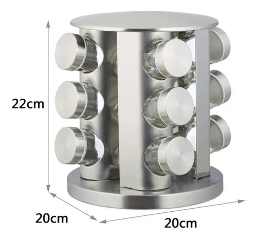 Especiero Giratorio Premium 360° en Acero Inoxidable